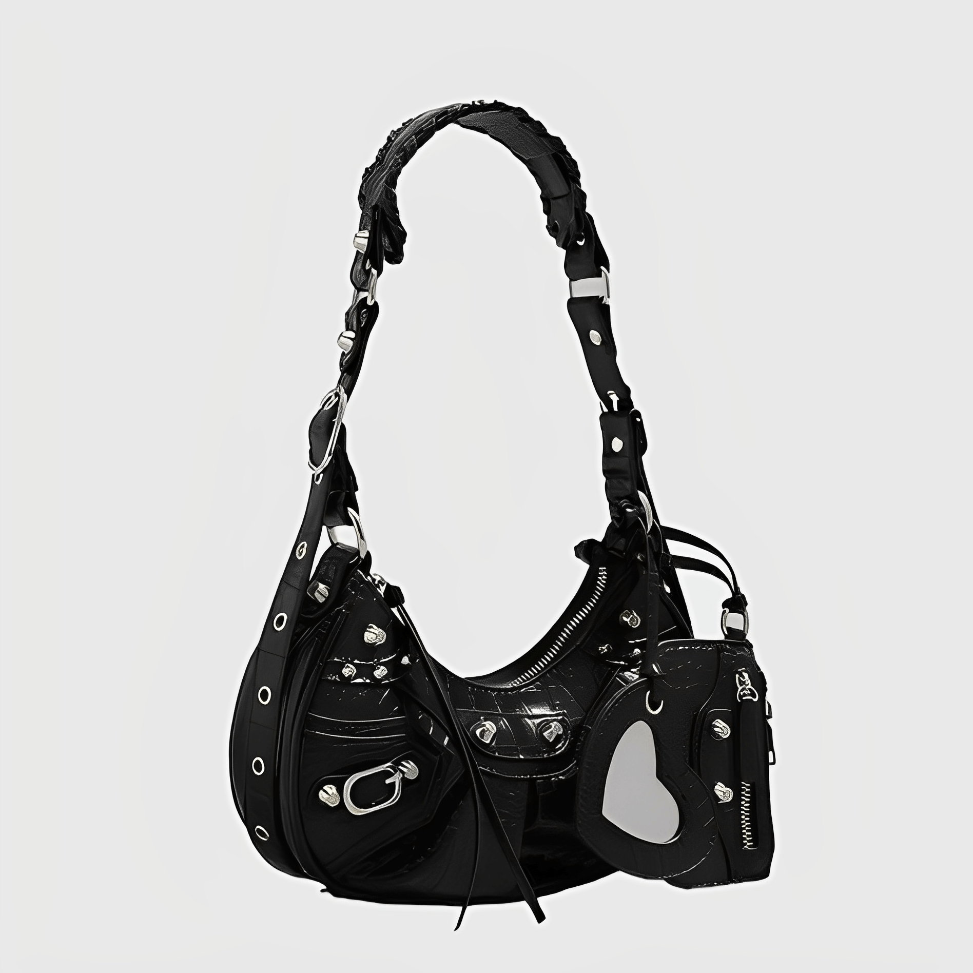 HEART CHARM SHOULDER BAG