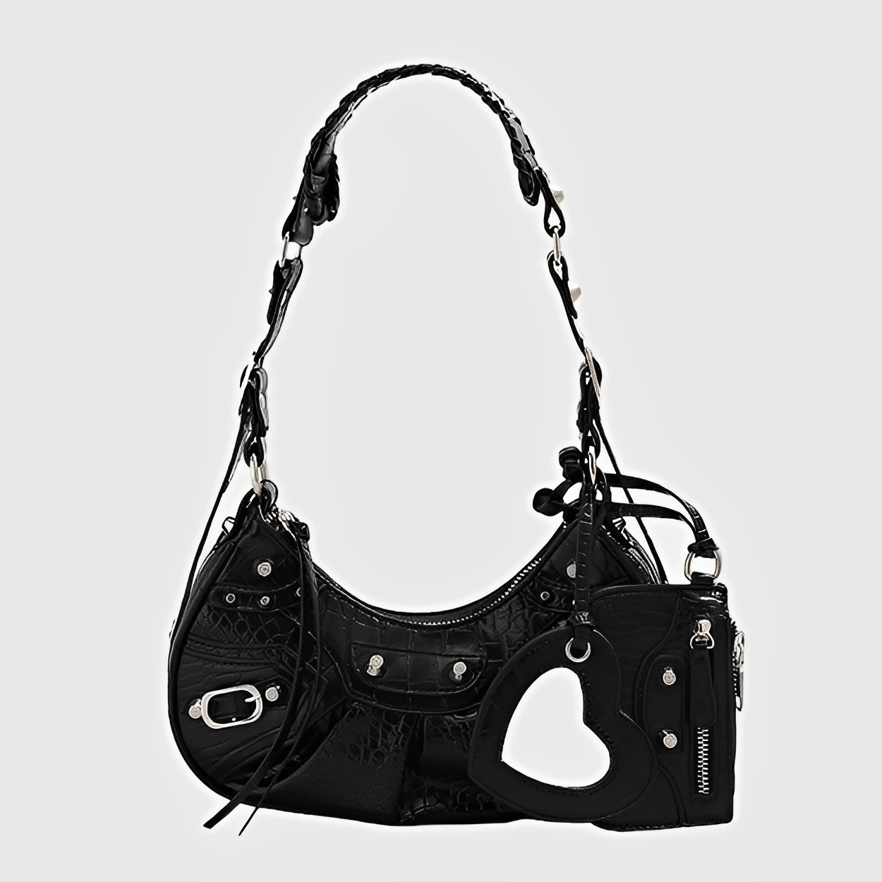 HEART CHARM SHOULDER BAG