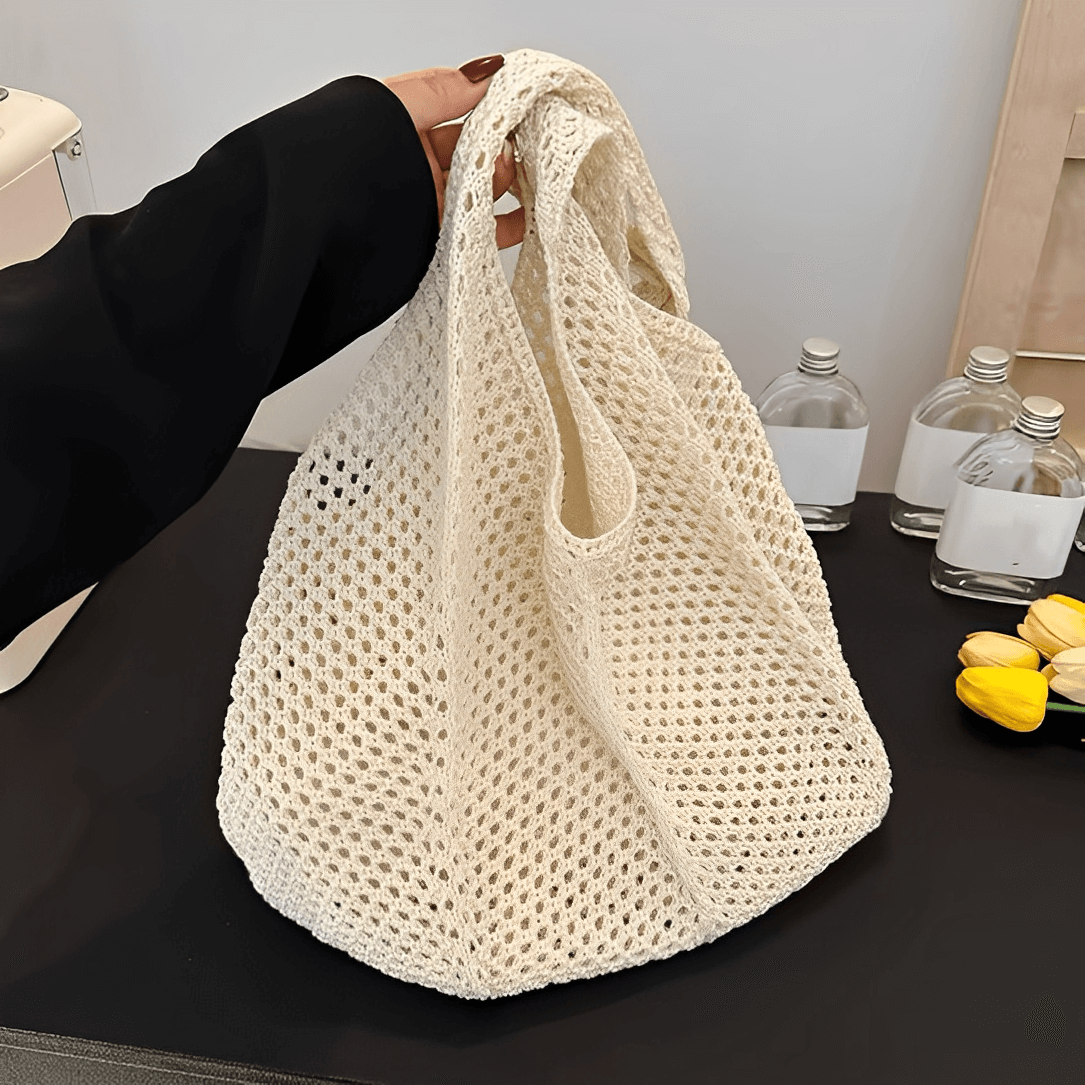 LACY CROCHET TOTE BAG