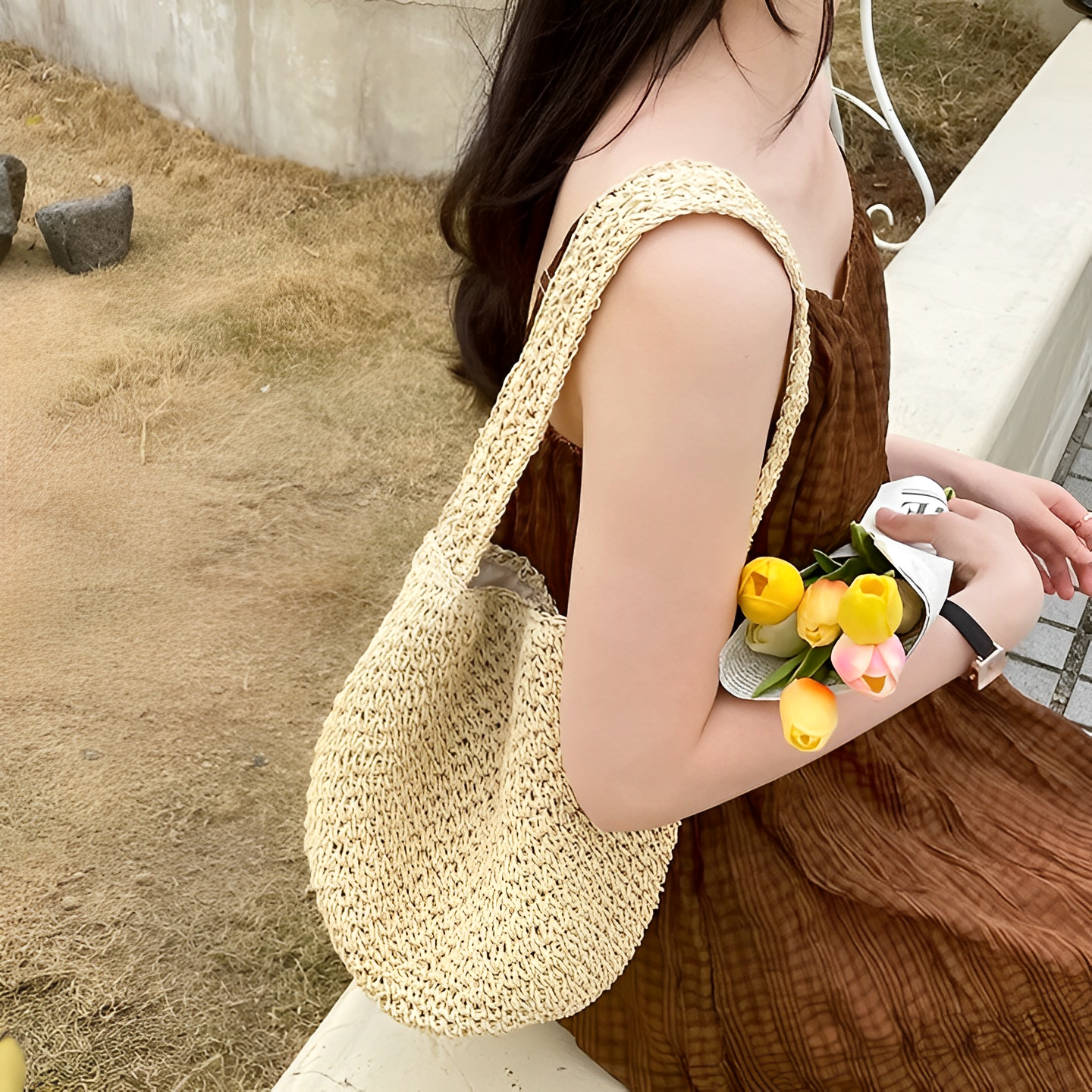 ROUND PAPER TOTE BAG