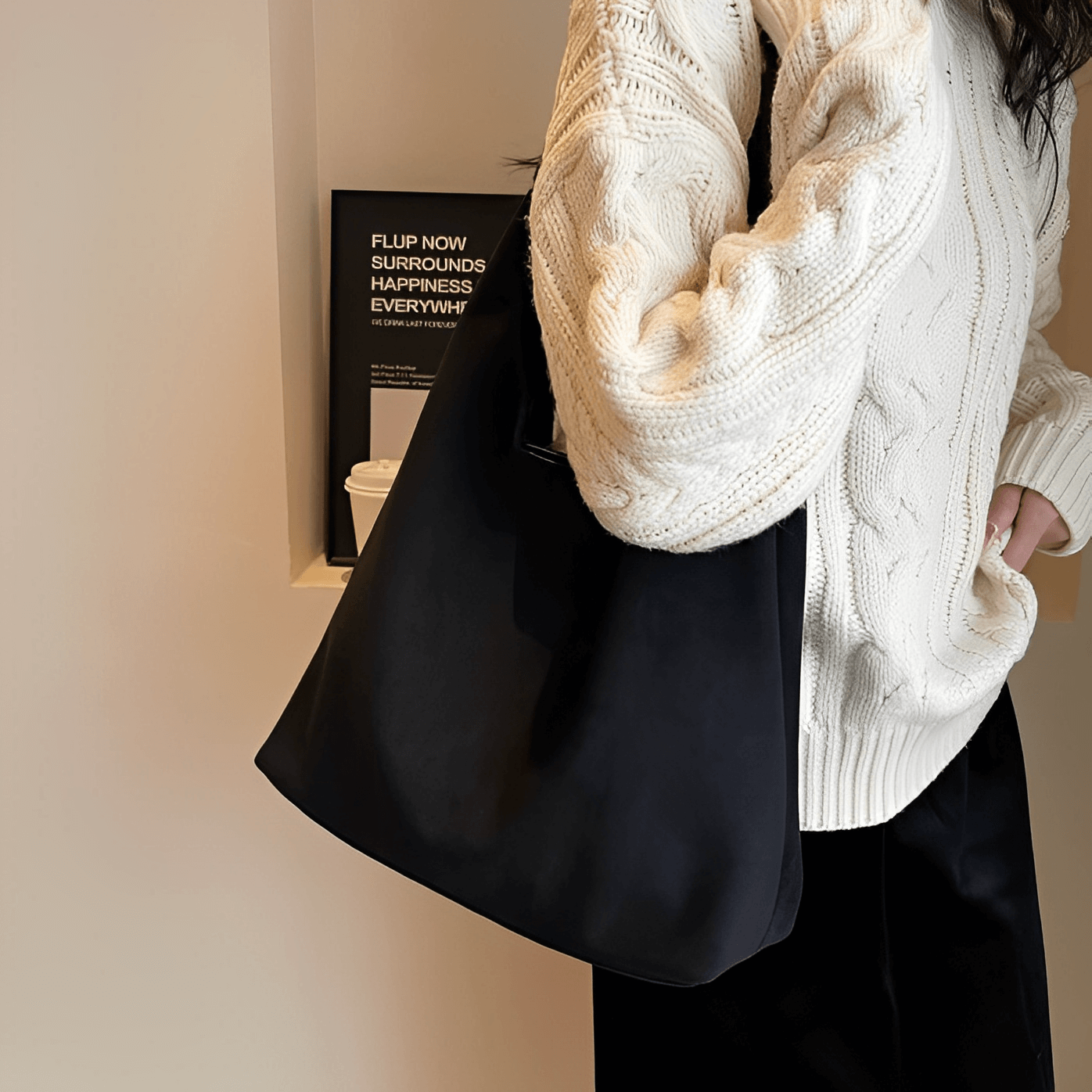 SUEDE TOTE BAG