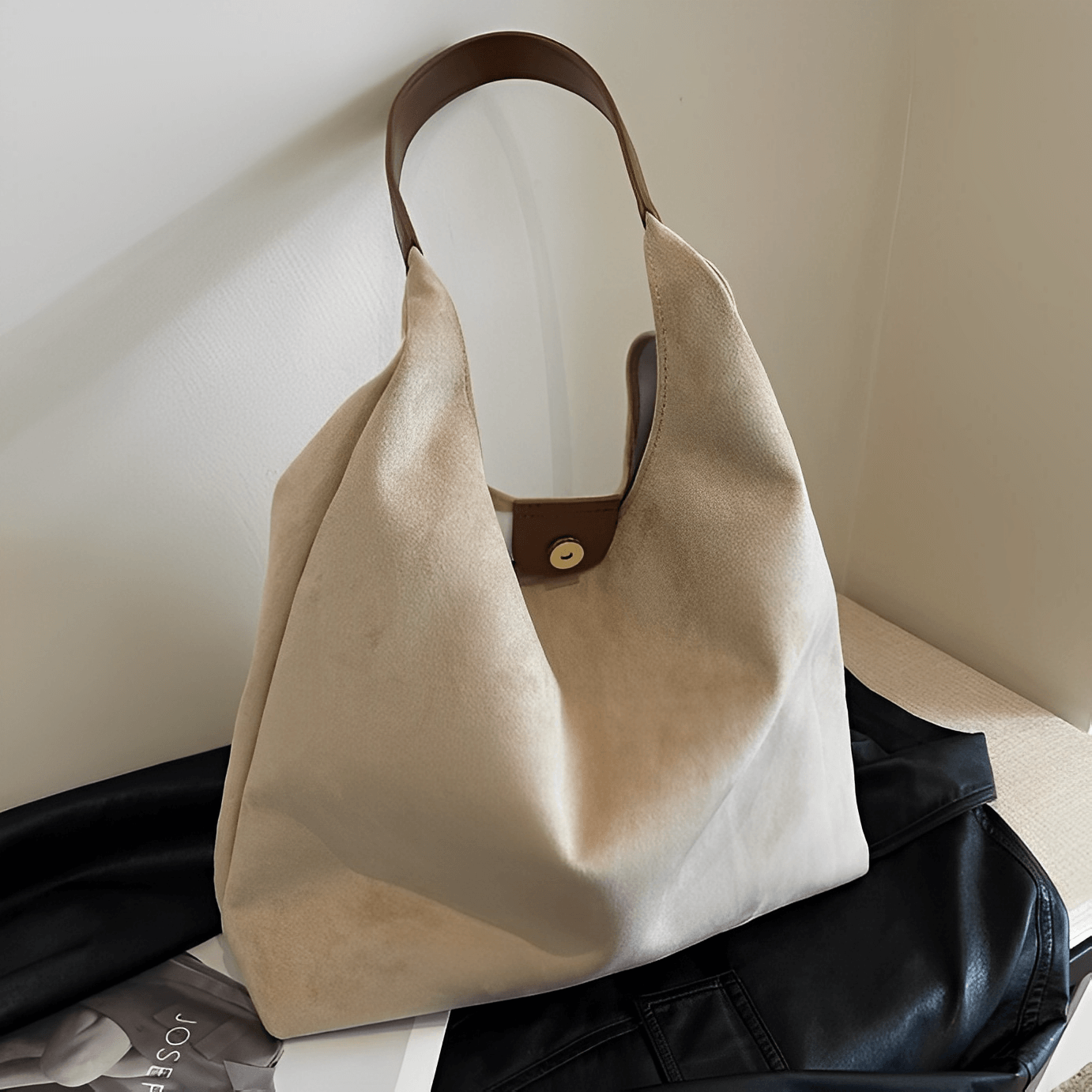 SUEDE TOTE BAG