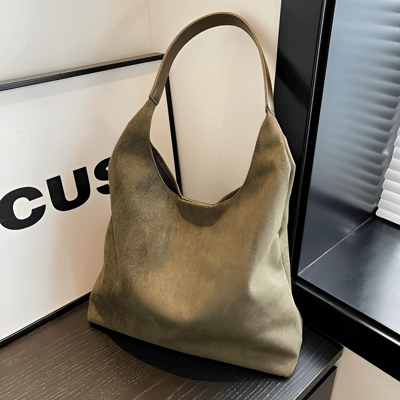 SUEDE TOTE BAG