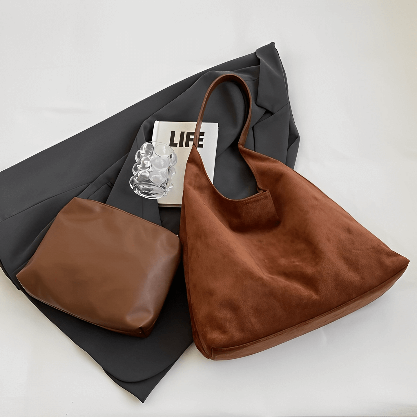 SUEDE TOTE BAG