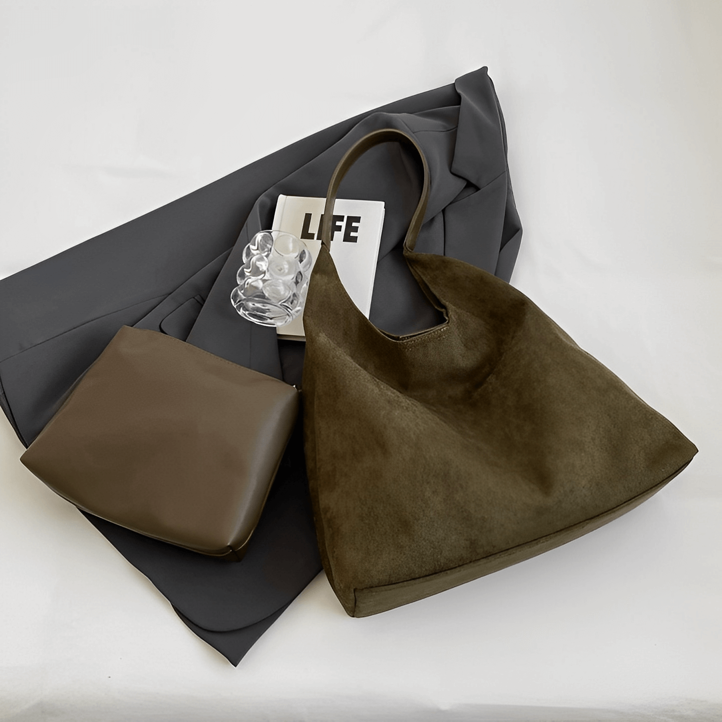 SUEDE TOTE BAG