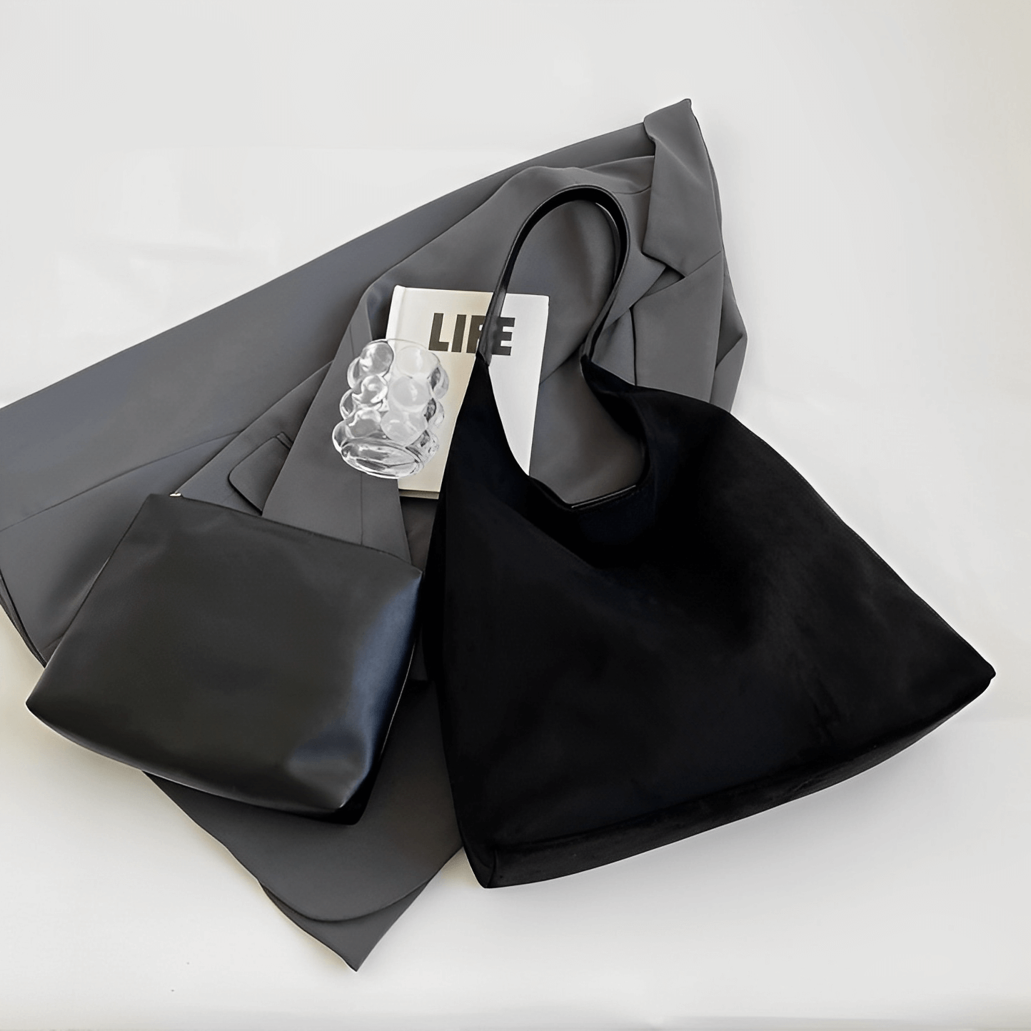 SUEDE TOTE BAG